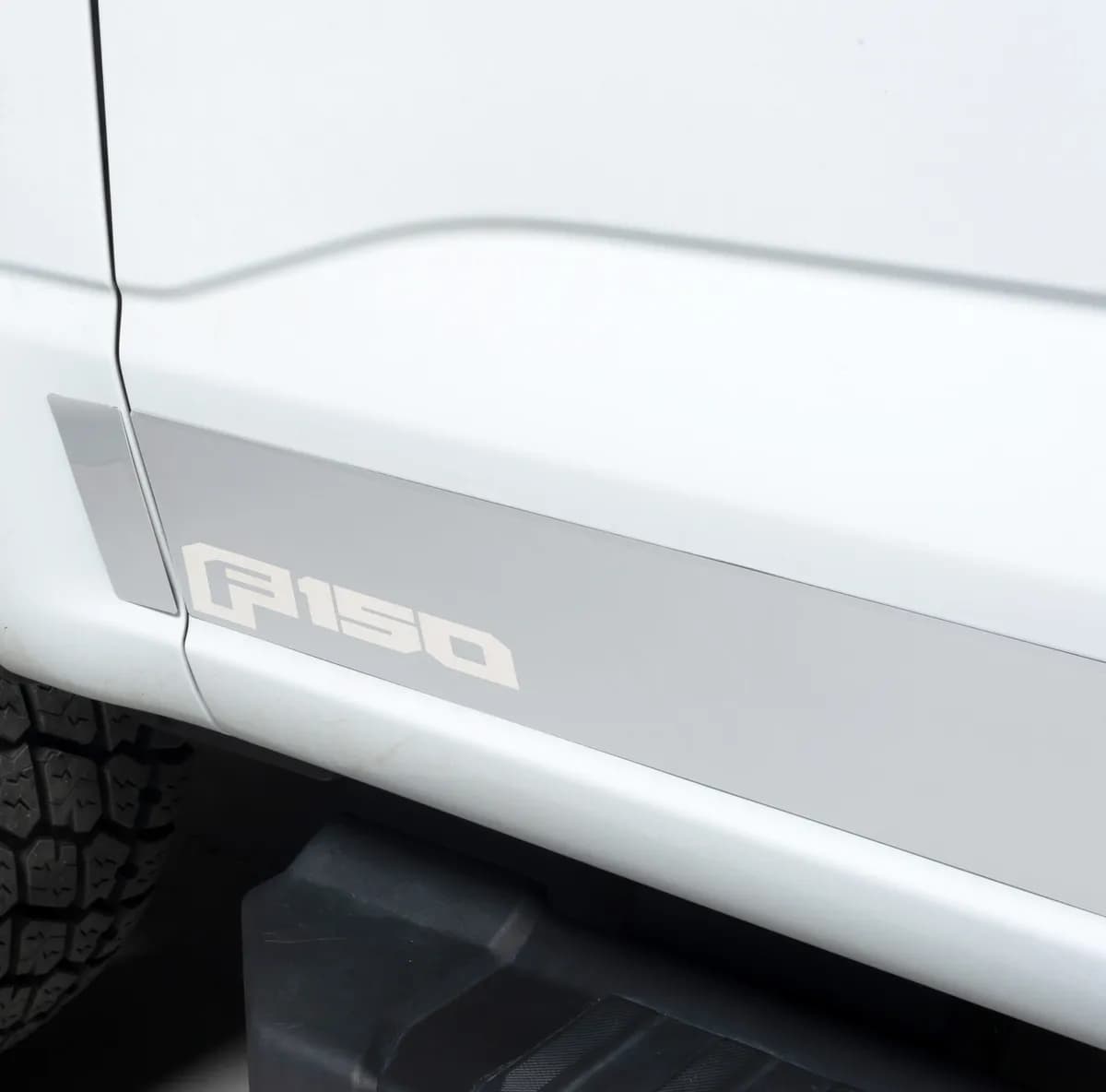 2021-2022 Ford F-150 Super Cab 6.5 ft Standard Box 4.25 tall 12 Pieces Trim Ford Licensed Stainless Steel Rocker Panels Made in USA