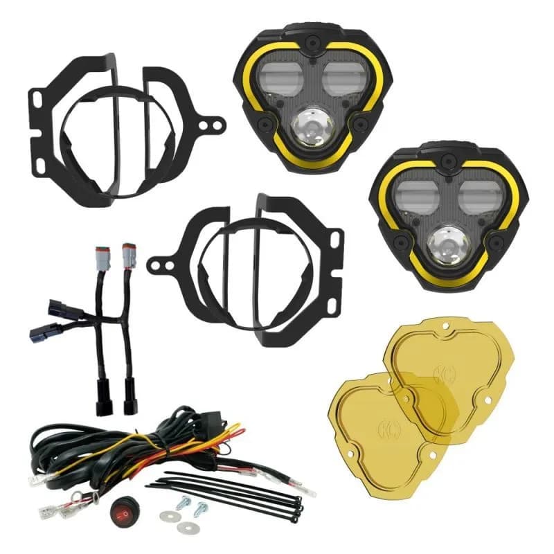 18c Jeep Jl/Jt LED Dm SAE Fog 2 Light Master Kit Black