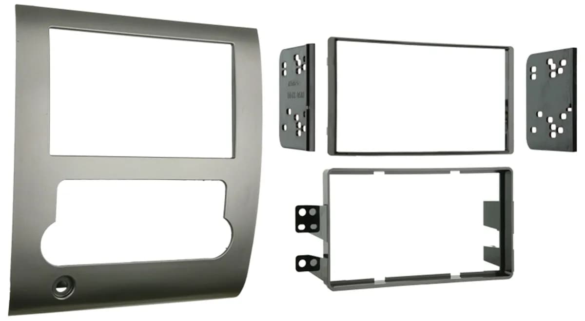 Turbokits; Radio Installation Multi-Kit; Incl. Instr./Hardware; For Double Din or Two Single Din; Recessed Din Opening; High-Grade ABS Plastic; Silver;