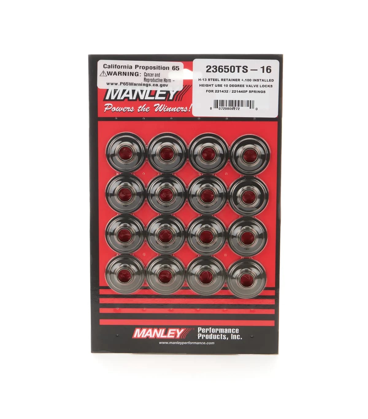 Manley 23650ts-16 Manley Spring Retainer, Ret-H13 10 Deg 1.530-1.570,+.100 Dbl