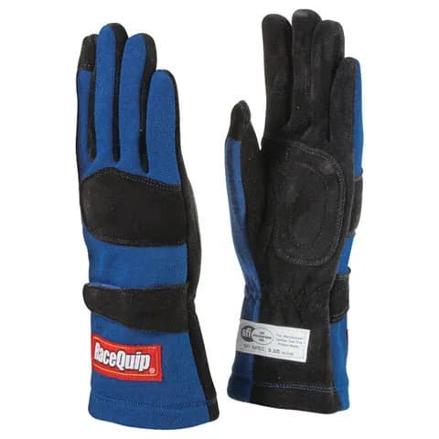 355 Series 2 Layer Nomex Race Gloves Sfi 3.3/ 5 Certified; Blue Large