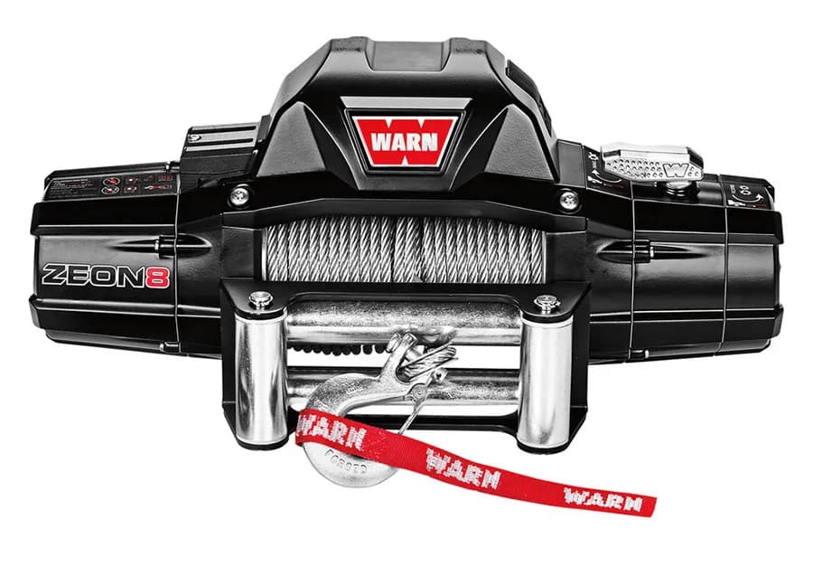 WARN - Vehicle Mounted; Vehicle Recovery Winch; 12 Volt Electric; 8000 Pound Line Pull Capacity; 100 Foot Wire Rope; Roller Fairlead; Wired Remote; Convertib