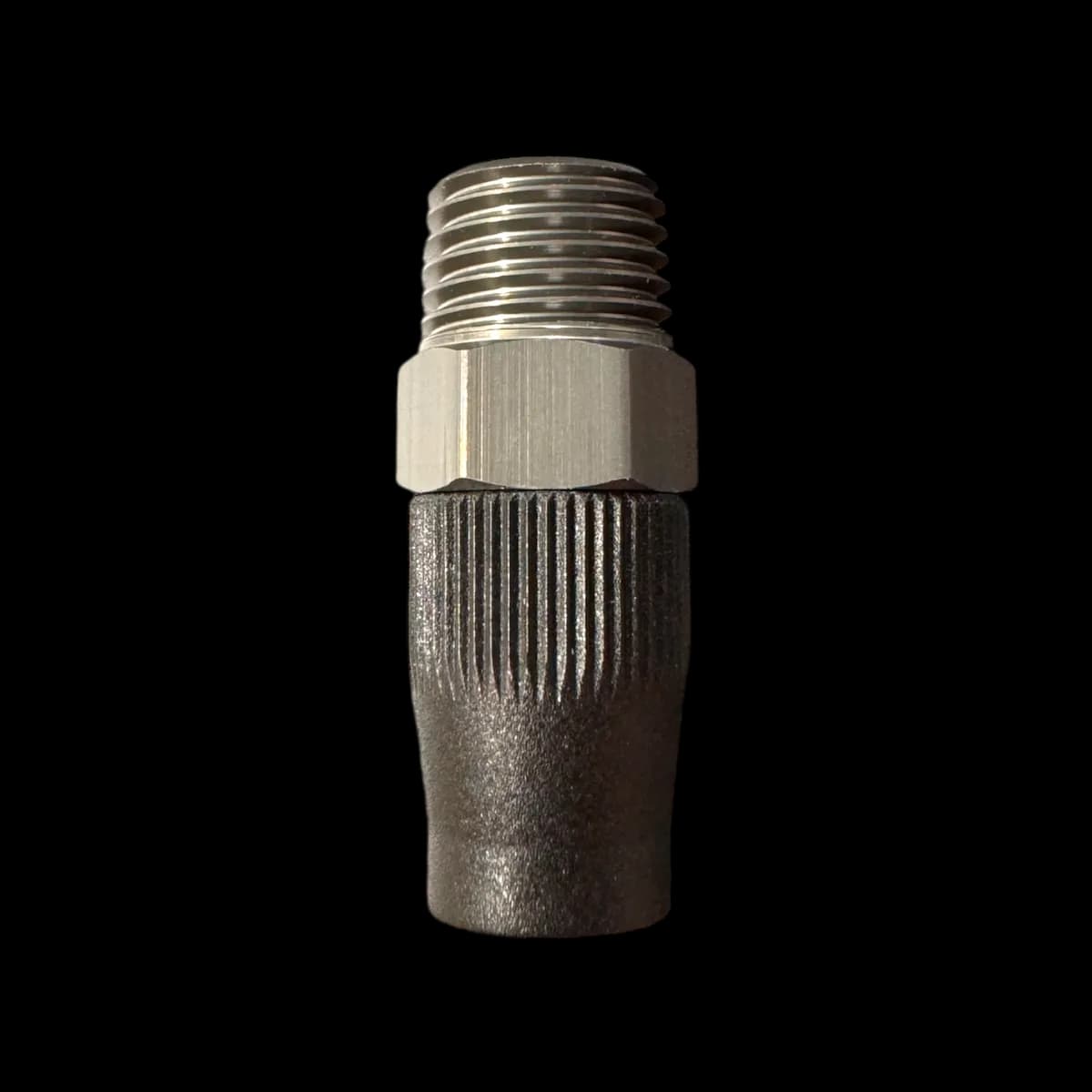 Crs Hose End Fitting - 38 id to 14 Npt w Cover Nut