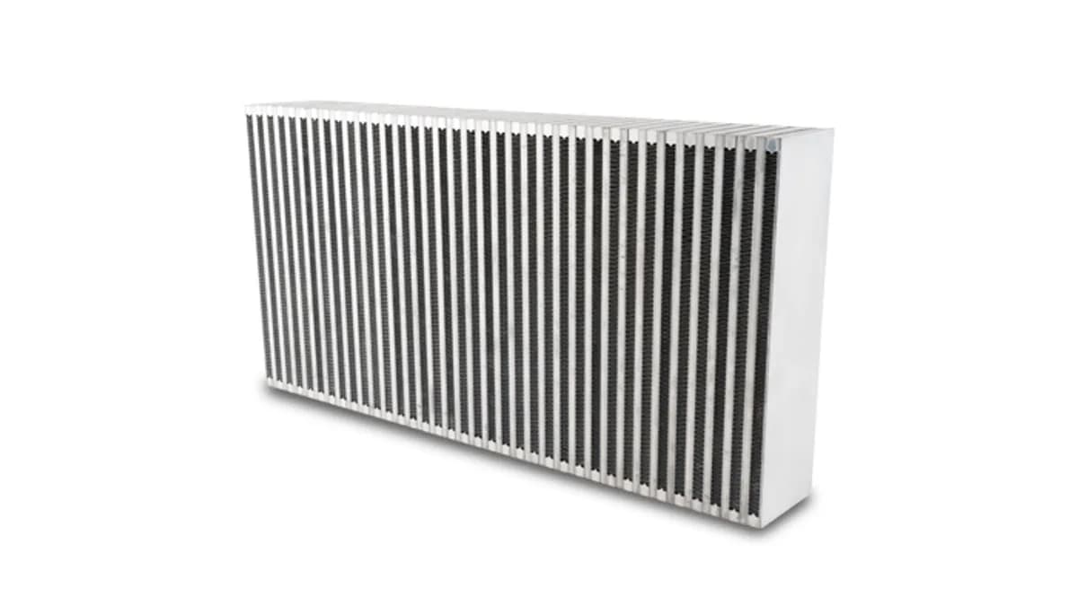 Vertical Flow Intercooler Core; 24 in. Core Width; 3.5 in. Core Thickness; 12 in. Height; 6061 Aluminum;