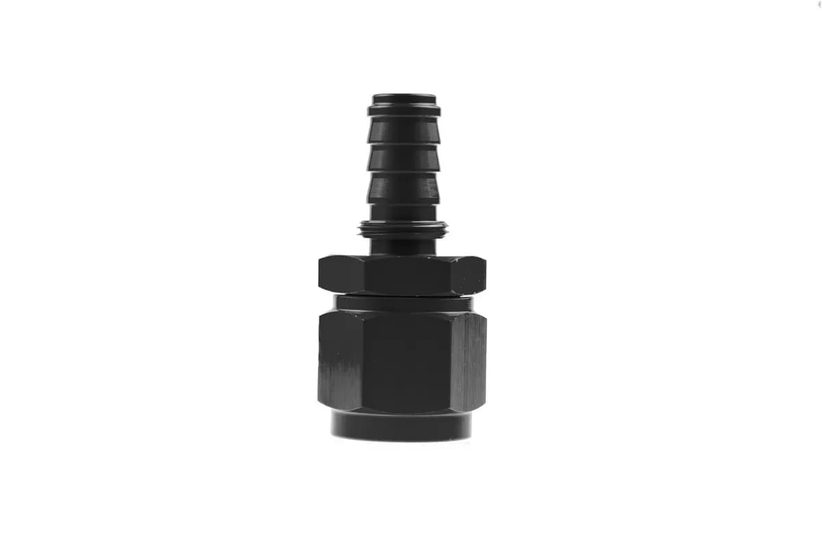 10 an Straight Crimp Style Hose End Black