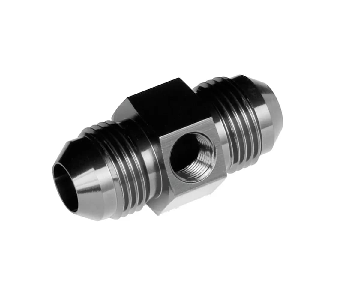08 Male to 08 Male An/Jic With 1/8 Npt in Hex Black