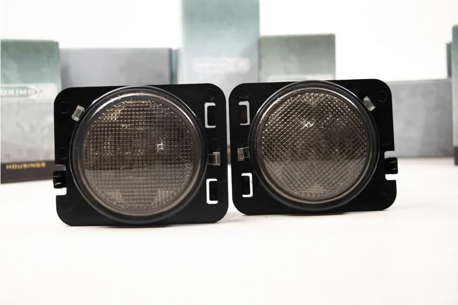 Morimoto XB LED Parking Light Set - Amber Smoked - JK