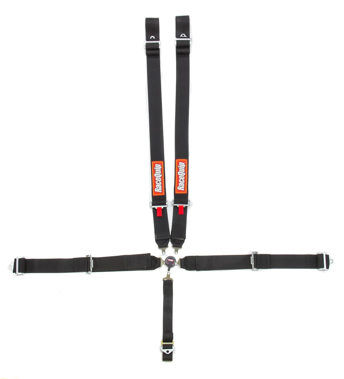 Camlock 5 Point Auto Racing Harness Set; Pullup Lap; Sfi 16.1 Seat Belt Set; Black