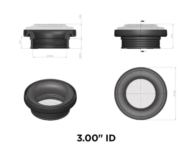 Turbo Screen Guard With Velocity Stack - 3.50 Inch Black S B