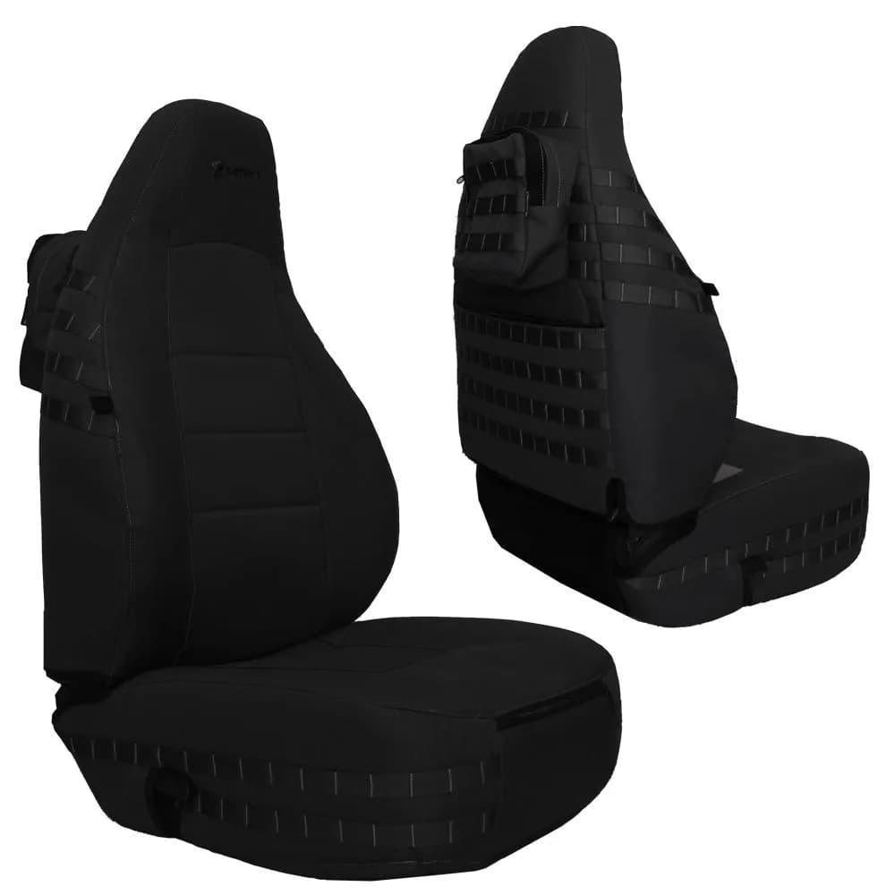 Front Tactical Seat Covers for Jeep® Wrangler TJ 1997-02 (PAIR) w/ MOLLE Bartact