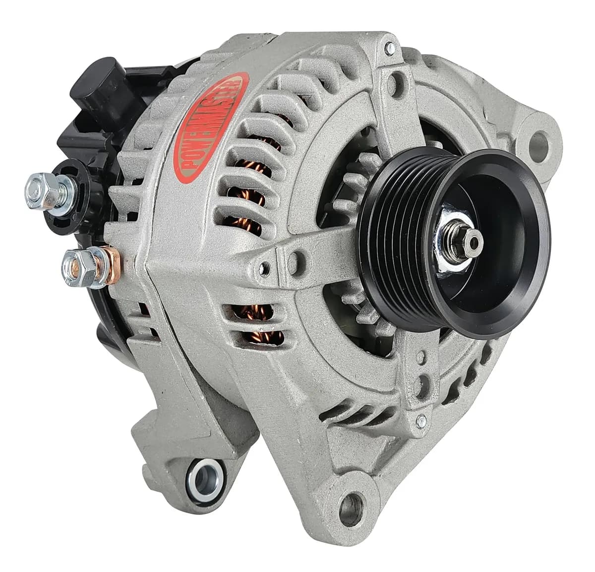 Alternator; Denso; 175 Amp; 7 Groove Pulley; Hair Pin Replacement 1-Wire; Natural Finish;