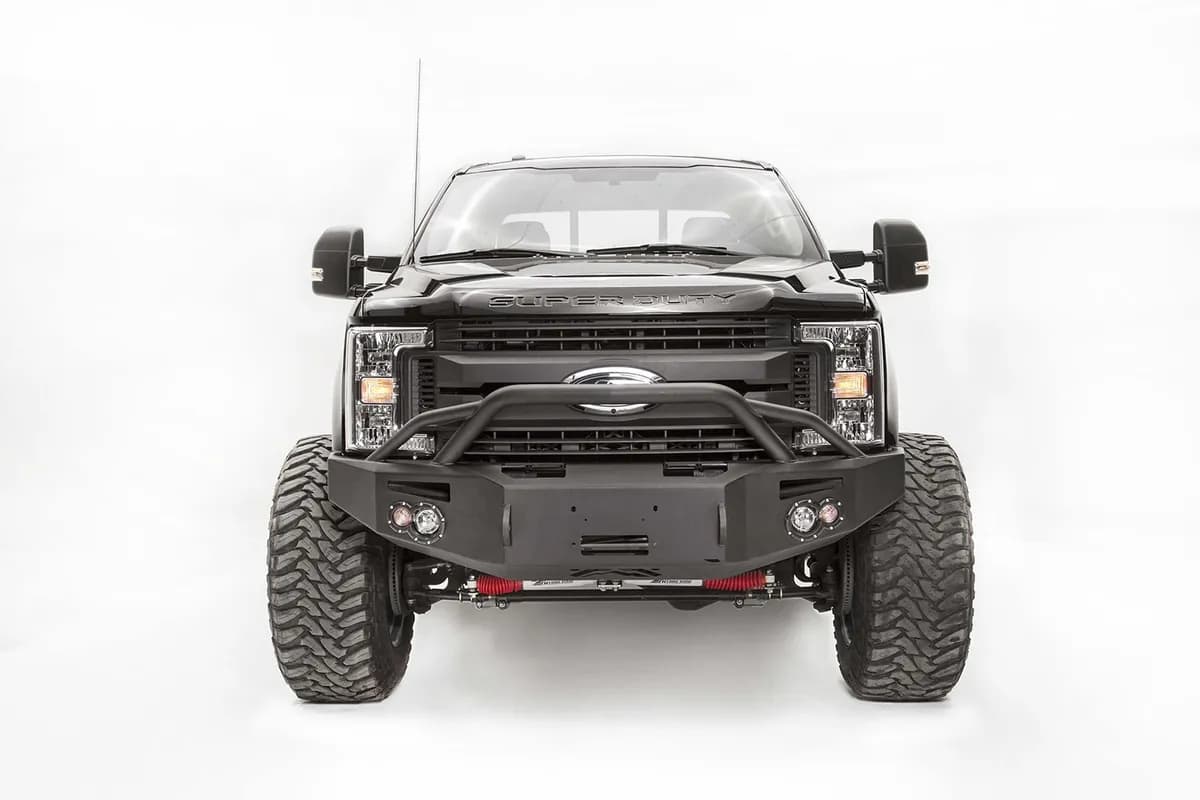 Premium Winch Front Bumper; 2 Stage Black Powder Coated; w/Pre-Runner Grill Guard;