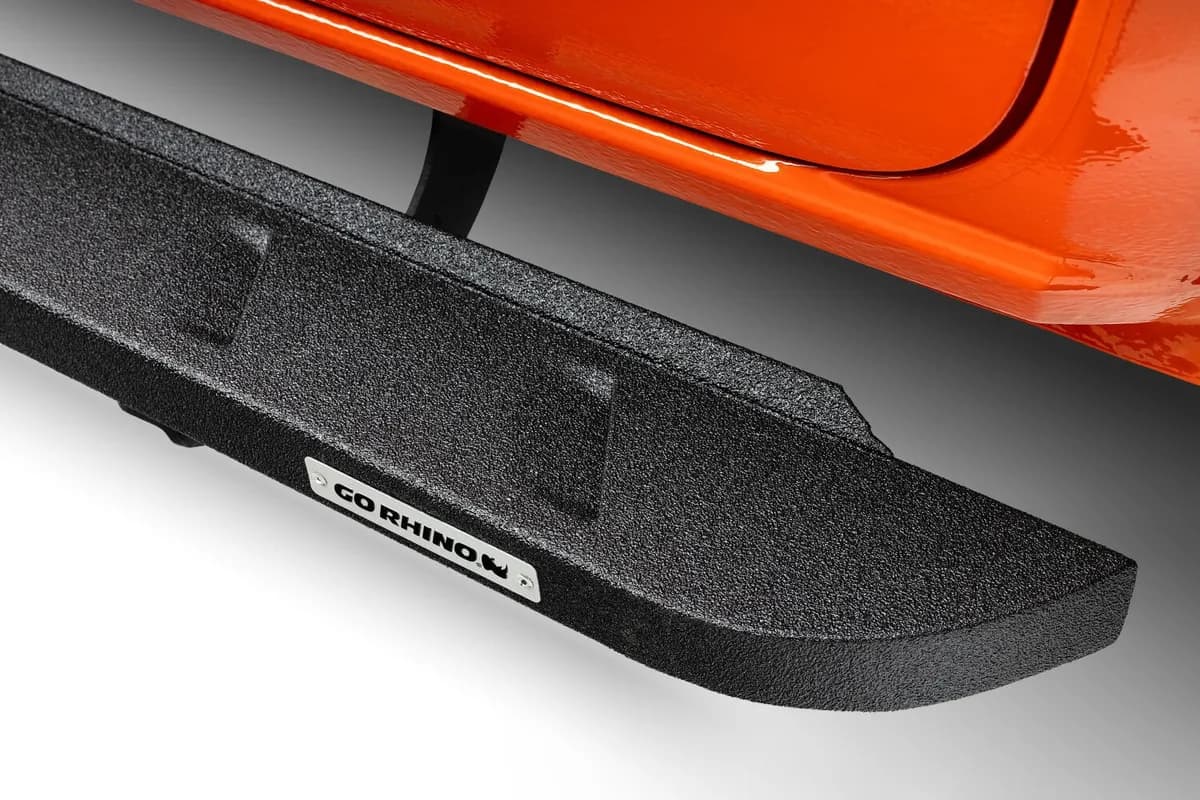 Go Rhino - 6341268020T - RB10 Running Boards With Mounting Brackets & 2 Pairs of Drop Steps Kit - Protective Bedliner Coating