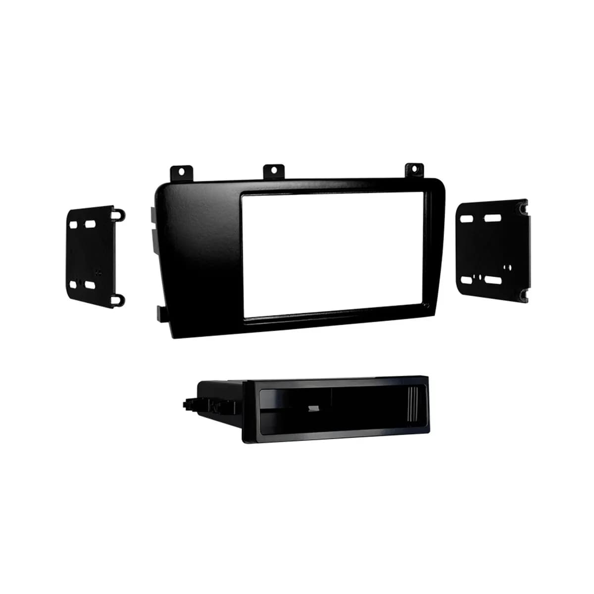Custom Fit Mounting Kit; Iso Din W/Pocket or Double Din Radio Provision; Incl.: Radio Housing Trim Panel/Brackets/Pocket/Screws;
