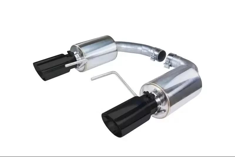2024 Mustang GT w/o Active Exhaust S650 Platform Street Pro Touring Axle Back Exhaust Kit 304 Stainless Black Powder Coated Pypes Performance Exhaust