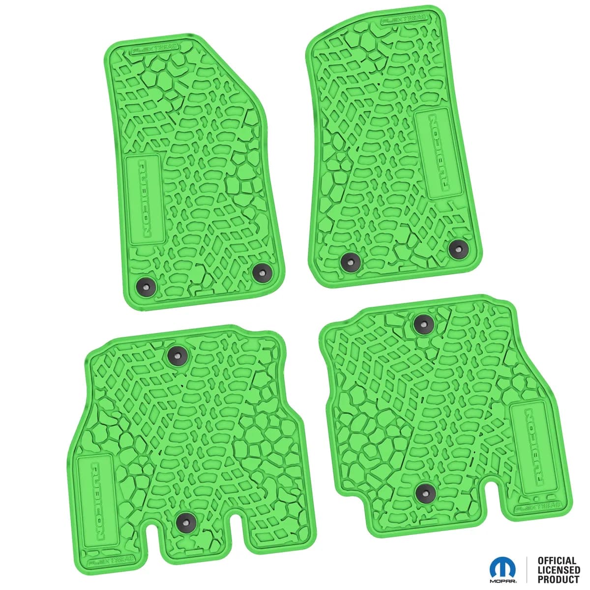 18-24 Jeep JLU 4 Dr Front and Rear -Tire Tread/Scorched Earth Scene w/ Rubicon Insert - Black