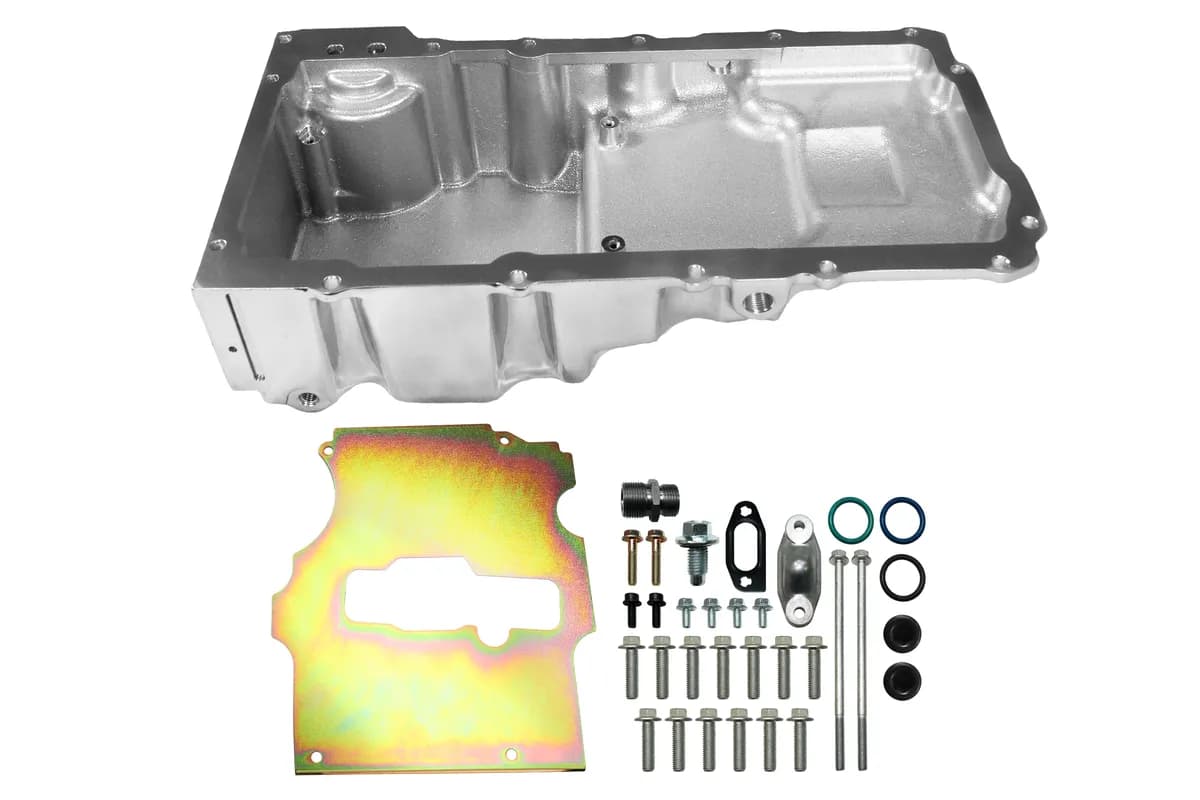 FiTech FiTech Plus, LS Swap Oil Pan, Ultra Low Profile, Polished, 6.10L w/Filter Capacity