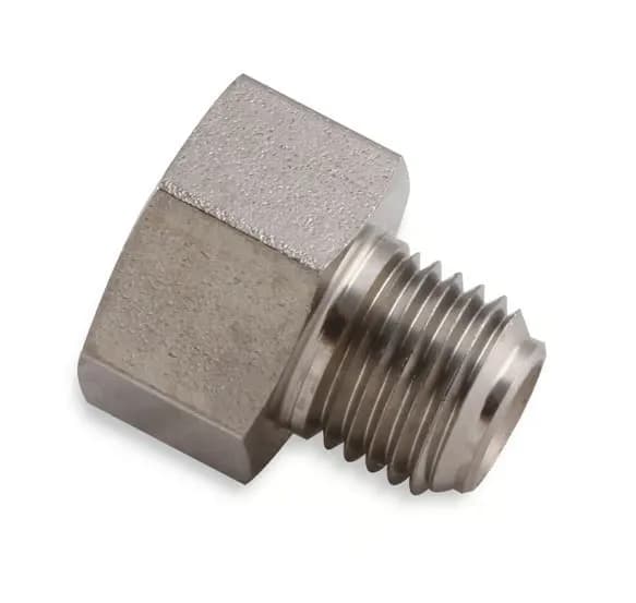 Earl's Hardline Adapter Expander - Stainless Steel - 3/8"-24 Inverted Flare Male for 3/16" Tubing to 7/16"-24 Inverted Flare Female for 1/4" Tubing