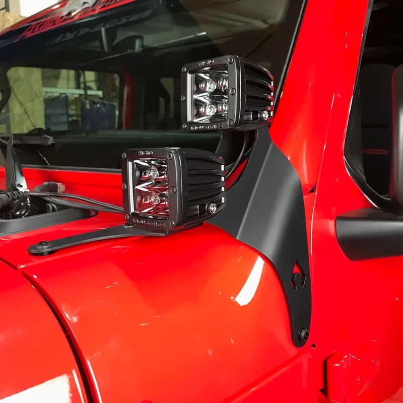 Artec industries A-pillar Dual LED Cube Light Mount - JL/JT