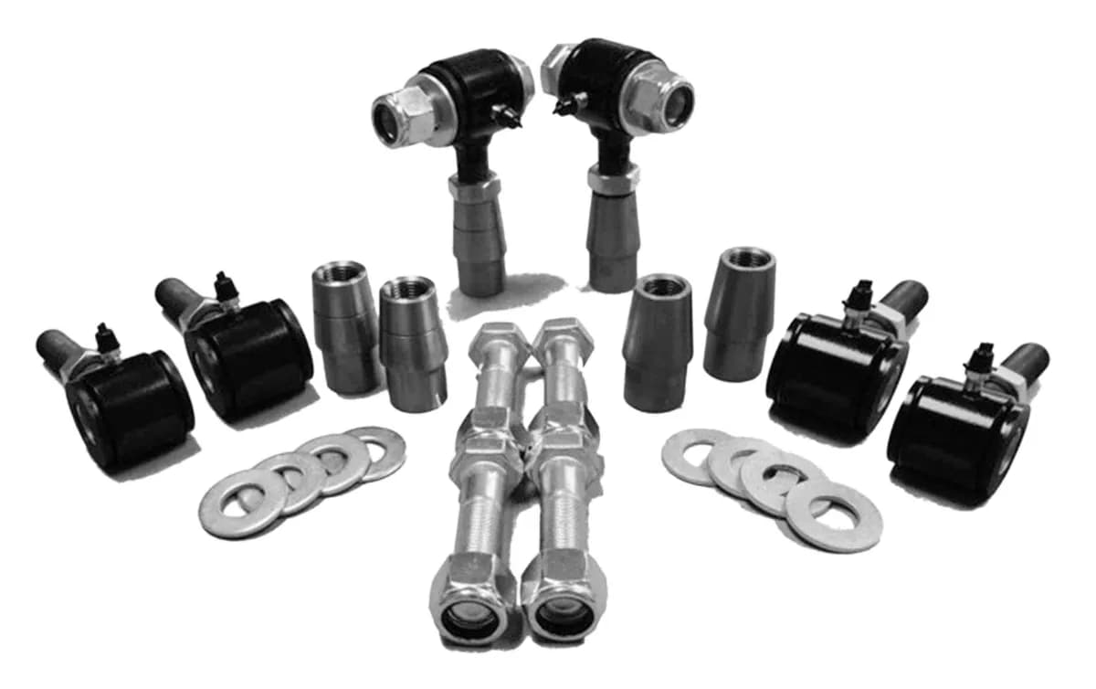 Steinjäger 1.25-12 RH LH Poly Bushings Kits, Male 9/16 Bore x 2.50 Wide fits 2.000 x 0.250 Tubing Black Powdercoated Bush Housing Six Poly Ends Per Kit