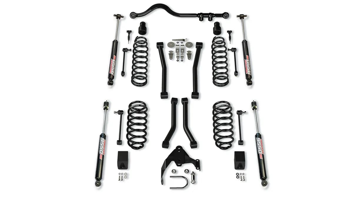 Teraflex 3in Suspension System w/ 4 Sport Control Arms & 9550 VSS Twin-Tube Shocks - JK 2DR