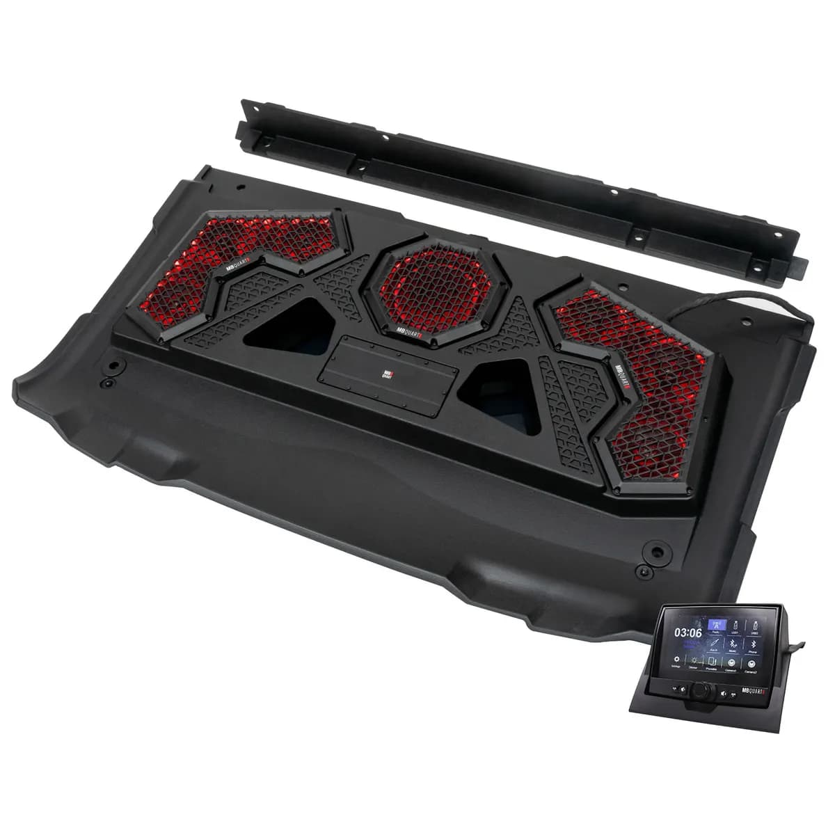 2018up Polaris Ranger 1000/Xp1000; 500w 7 Speaker Audio Roof w/ 7 LED Source Unit & 45 lt Bar