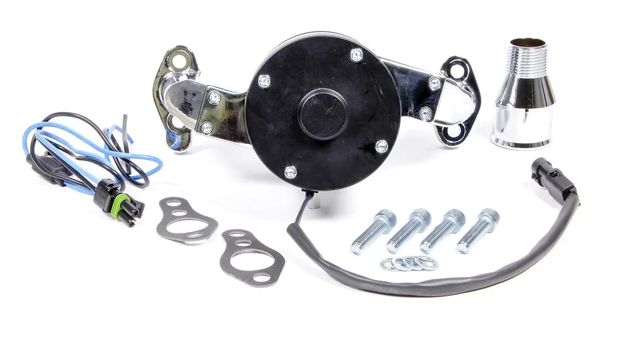 Electric Engine Water Pump Aluminum Chrome Finish Fits SB Chevy Engines Proform