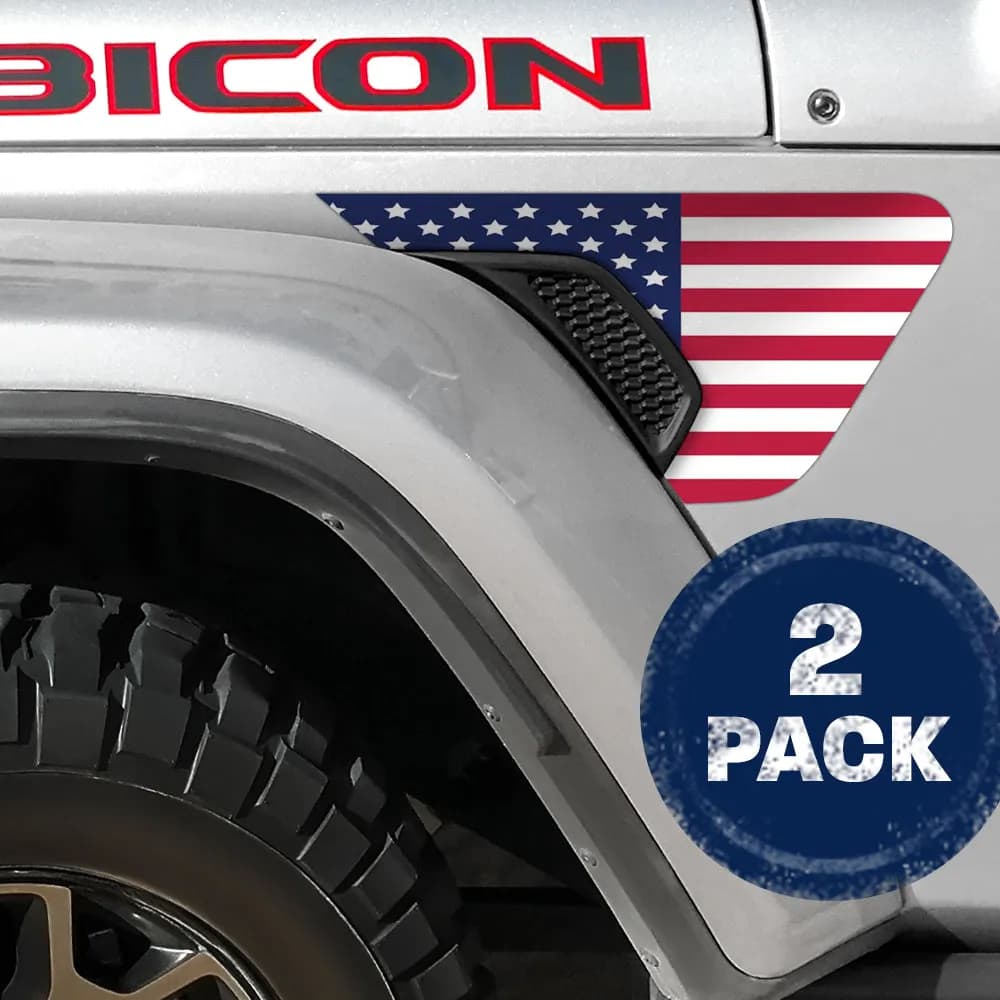 Old Glory 2pc Vinyl Fender Decal