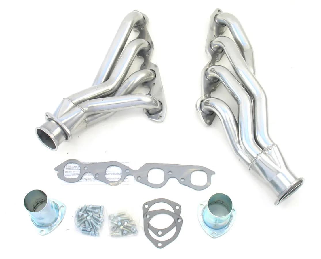 Patriot Mid Length Header 64-81 GM F, G, A Body 396-502 BBC 1 3/4" Primary 3" Collector Silver Ceramic Coated H8012-1