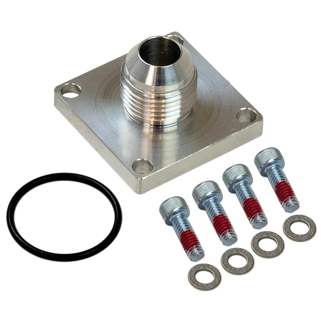 Fitting Dry Sump Square Base 8an Male 4bolt Square Flange