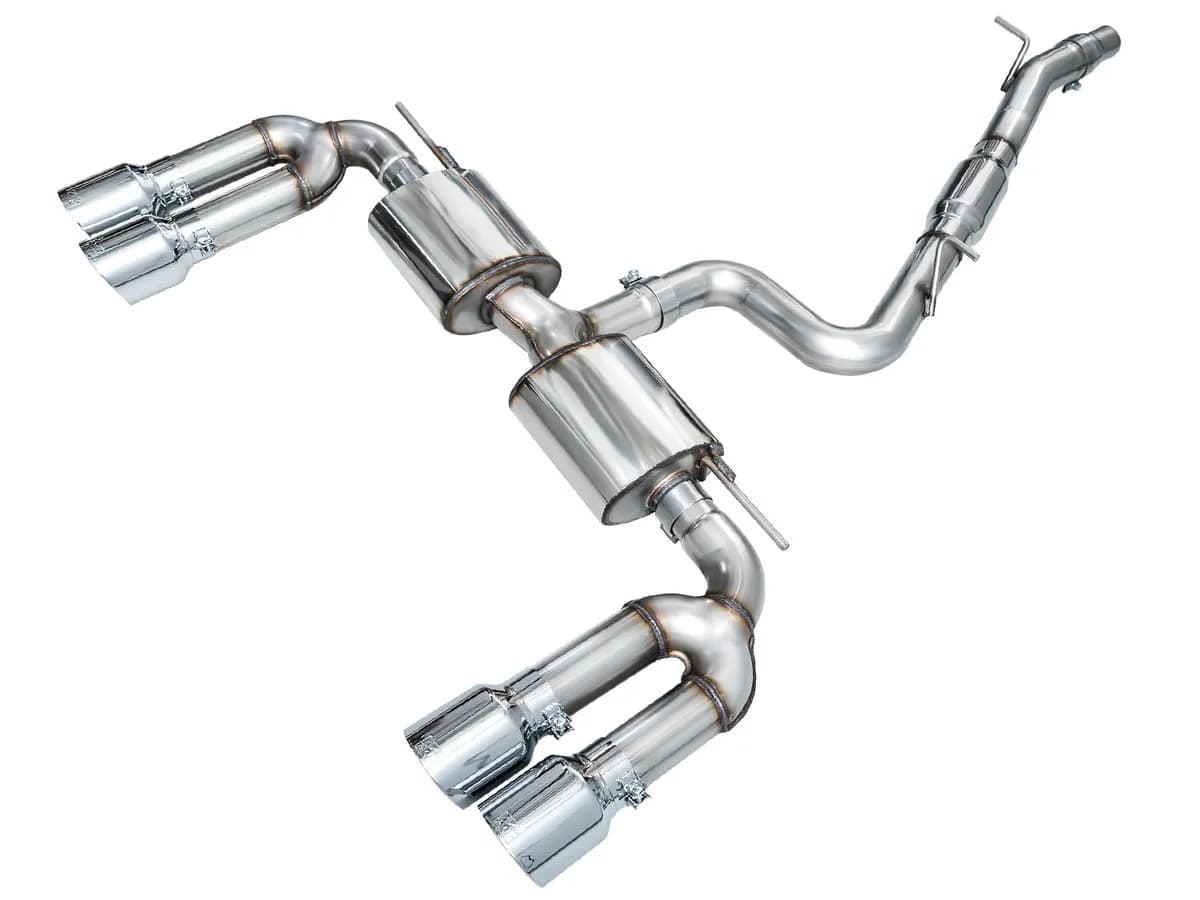 AWE Track Edition Exhaust for Audi 8Y S3 - Chrome Silver Tips