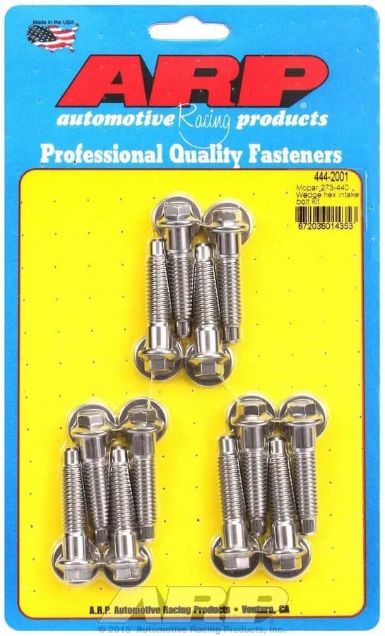 Mopar 273-440 wedge hex intake manifold bolt kit