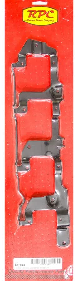 LS Coil Mounting Bracket Pair Black Steel