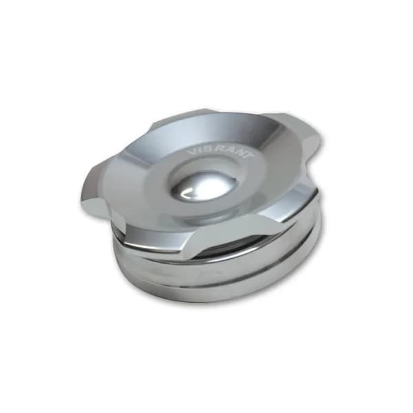 Oil Tank Weld Bung w/Cap; 2 in. Weld Bung OD; Polished; 6061 Billet Aluminum;