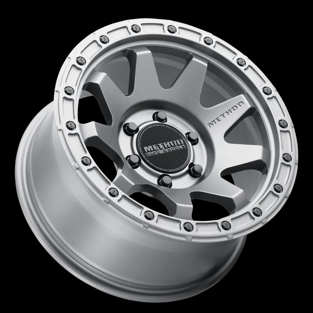 Aluminum Wheels 17x8.5 MR317 Bolt Pattern 6 On 139.7 Offset 0 Lip Size 0.83 Matte Titanium GY Method