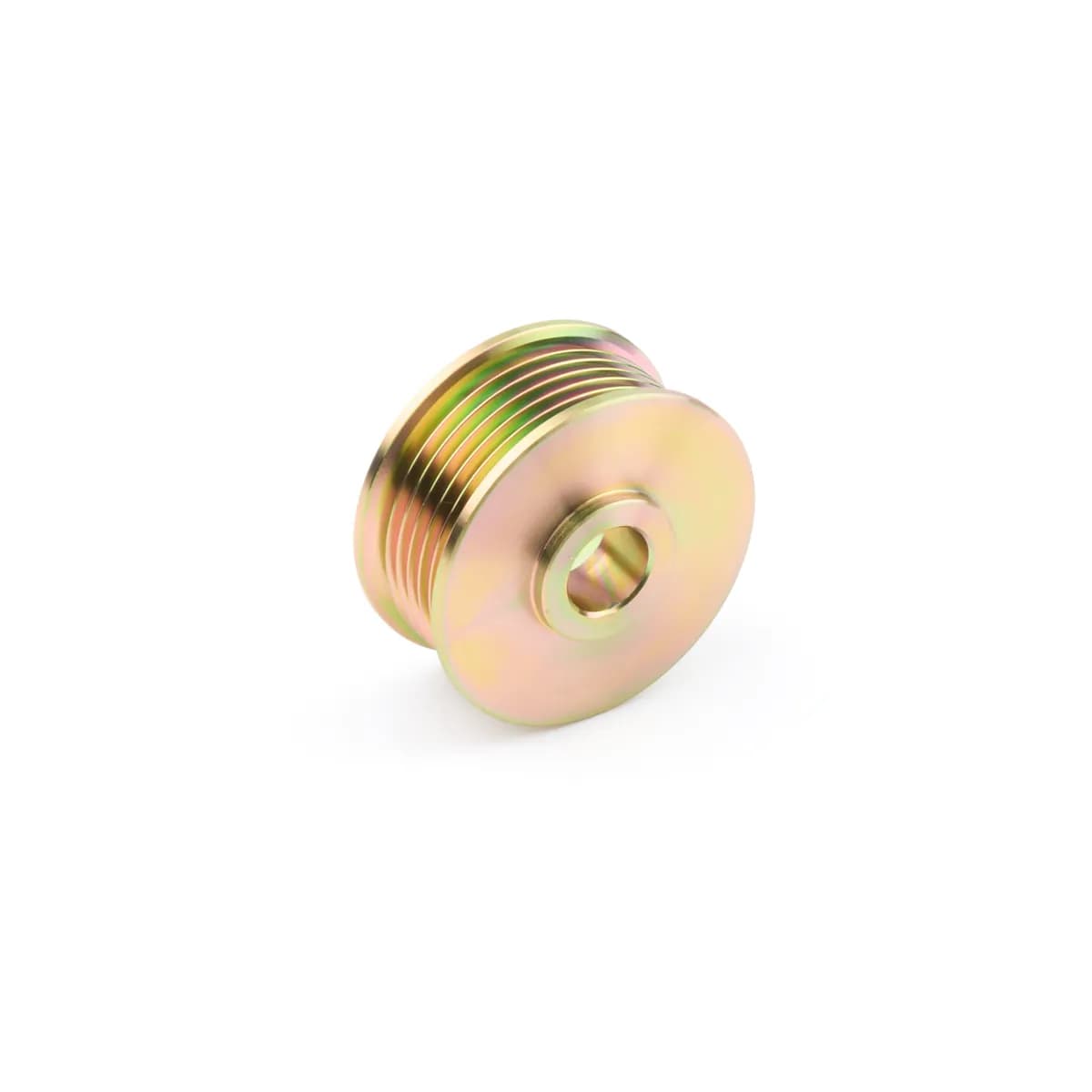 Alternator Pulley; 6 Groove; 2.44 in. OD; Yellow Zinc;