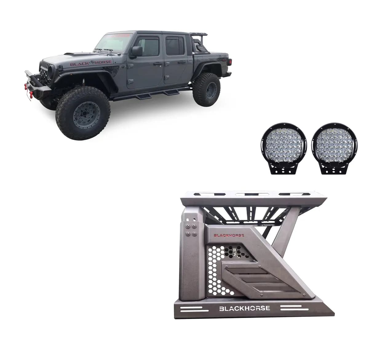 19c Gladiator Roll Bar W/Basket Kit Black