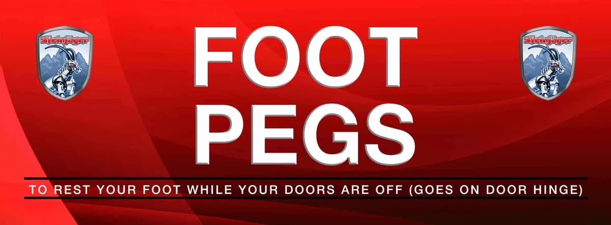 Header Sign 18.375 inches wide x 5.5 inches high Foot Pegs