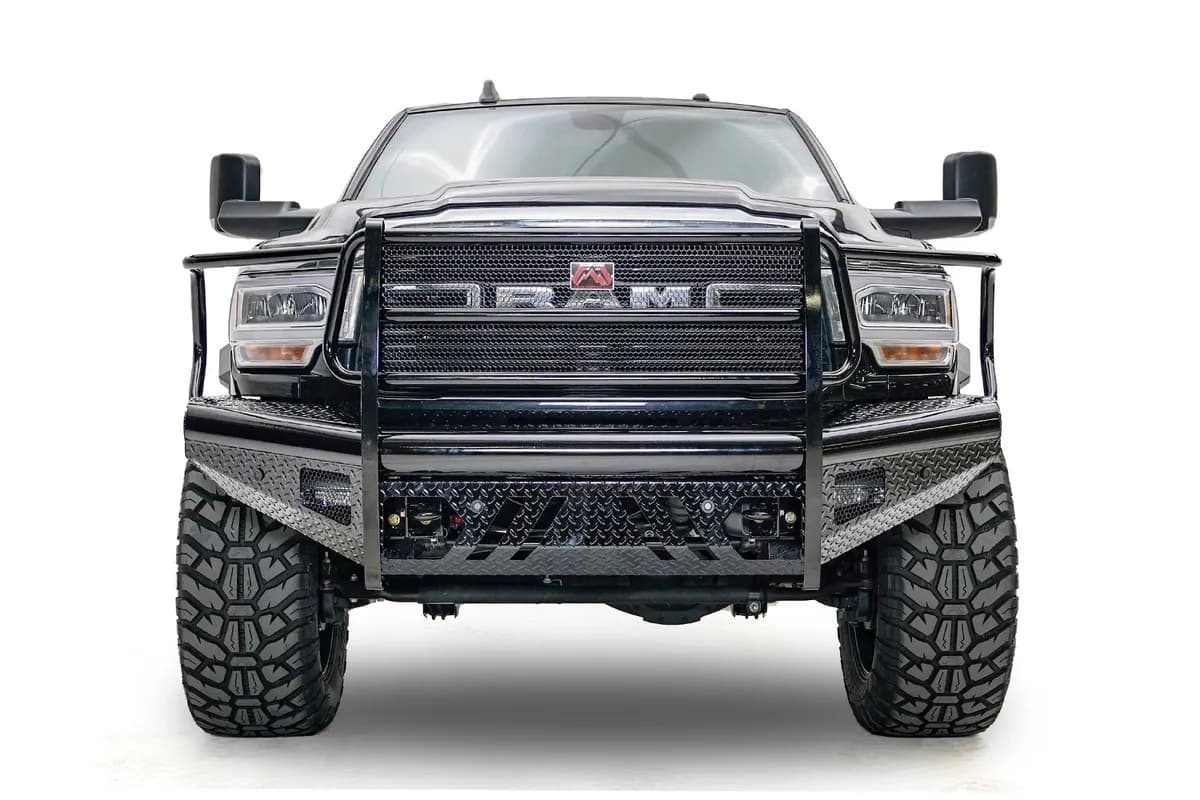 1924 RAM 2500/3500 New Body Style Black Steel Front Bumper w/ Full Guard