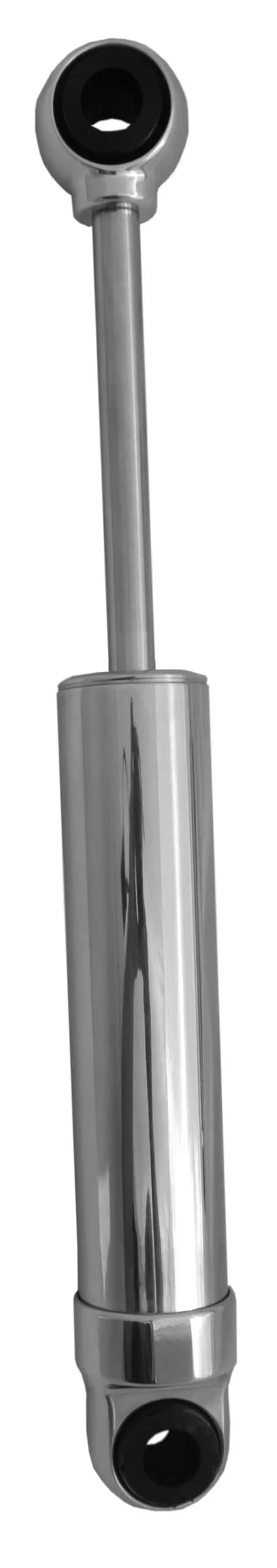 Polished Hot Rod Shock 4.8 Inch Stroke W/ Exposed Shaft Universal 1 Eye/Eye Shock W/ 7/16 Inch 1/2 Inch And 5/8 Inch I.DSleeves 9.3 Inch X 14.1 Inch W/ A 11.5 -12.5 Inch Ride Height Ridetech