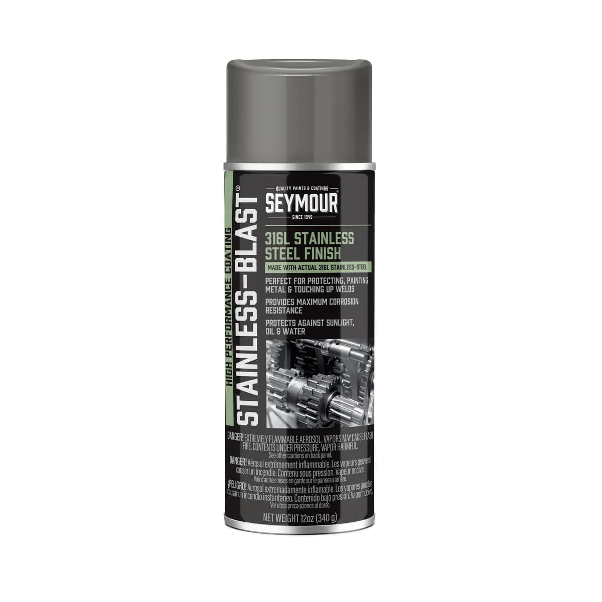 Seymour Stainless-Blast Specialty Automotive Spray Paint 13oz - Stainless Steel