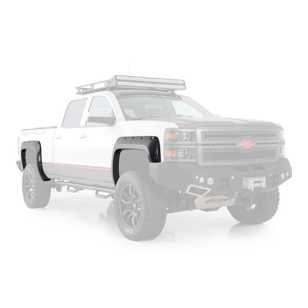 M1 Fender Flares - Painted - Black - 16-18 Chevy 1500 W/ 5.8' Bed