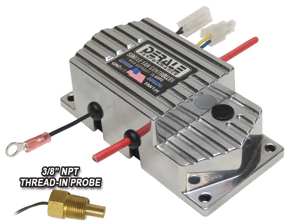 Derale 16779 High Amperage Adjustable Single Electric Fan Controller 3/8 NPT Thread In Probe