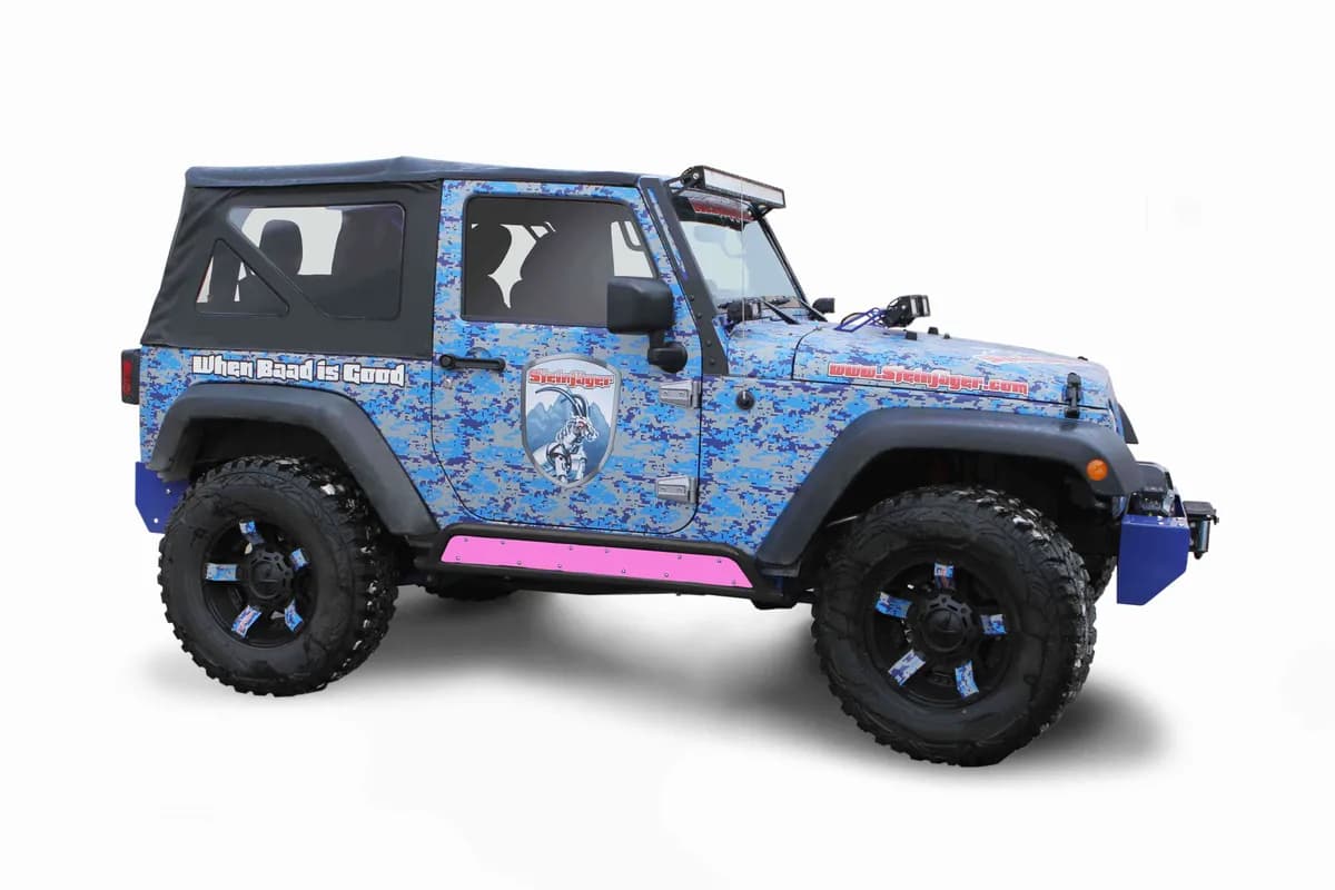 Armor 2007-2018 Rock Sliders Frame for 2 Door Models Black
