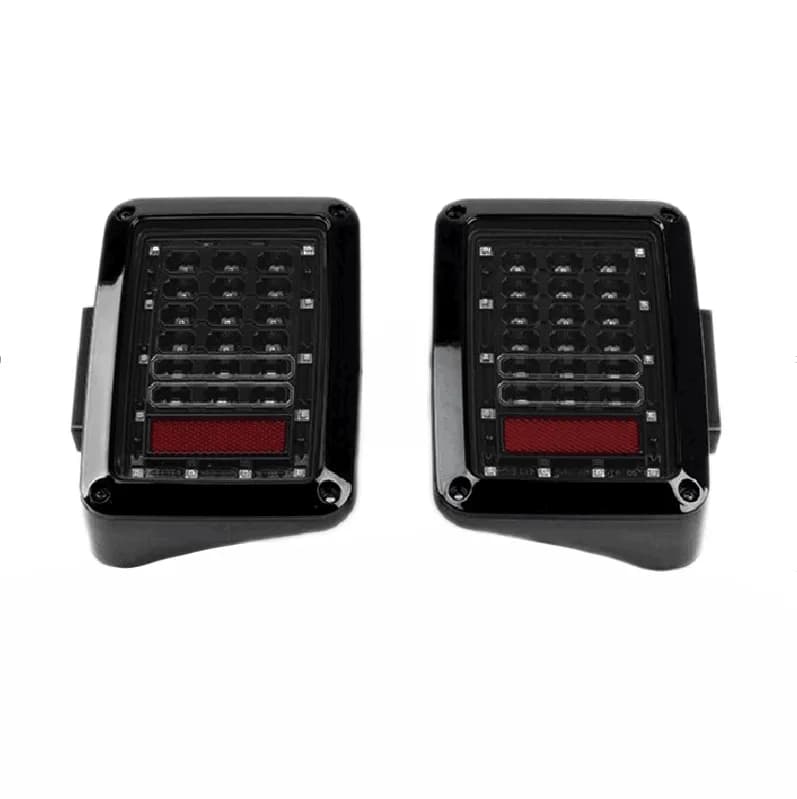 Quake LED - QTE457 - 6x8 Inch 25 Watt Jeep JK Blackout I Tail Light Tempest Series for 2007-2017 Jeep Wrangler