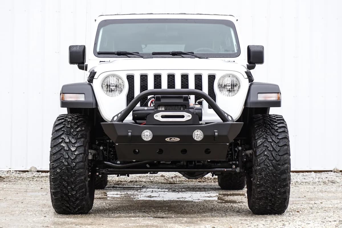 LOD Destroyer Shorty Front Bumper w/ Bull Bar - Black Powder Coated - JT/JL