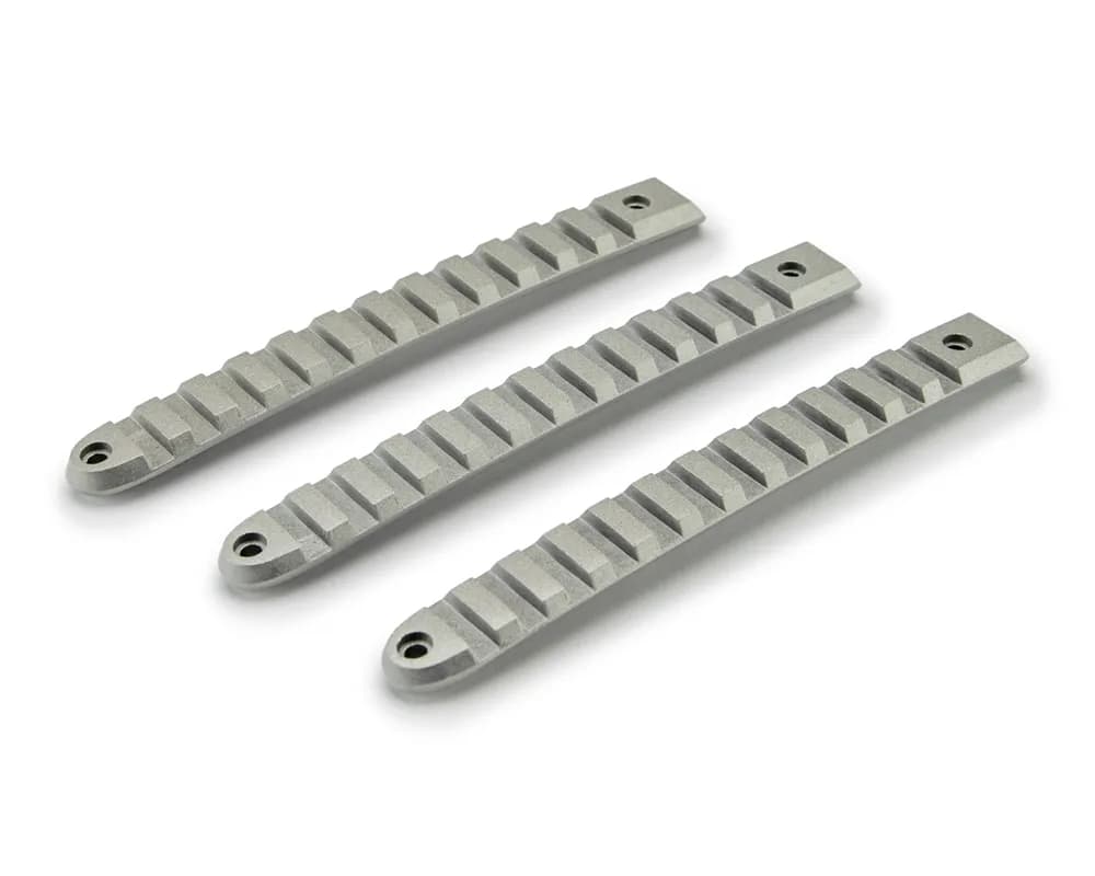 DV8 Offroad D-JP-190028-AL-3 Silver Rail Door Handle Insert; 3-Pieces