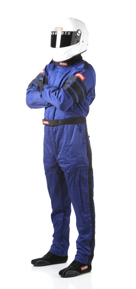One Piece Multi Layer Racing Driver Fire Suit; Sfi 3.2a/ 5 ; Blue Large