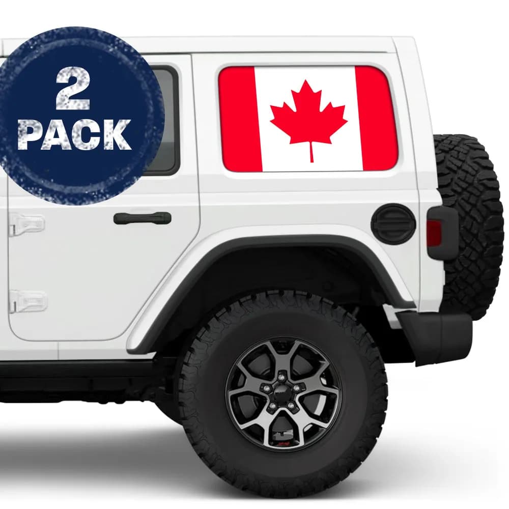 Canadian Flag Side Windows Printed Vinyl Decal