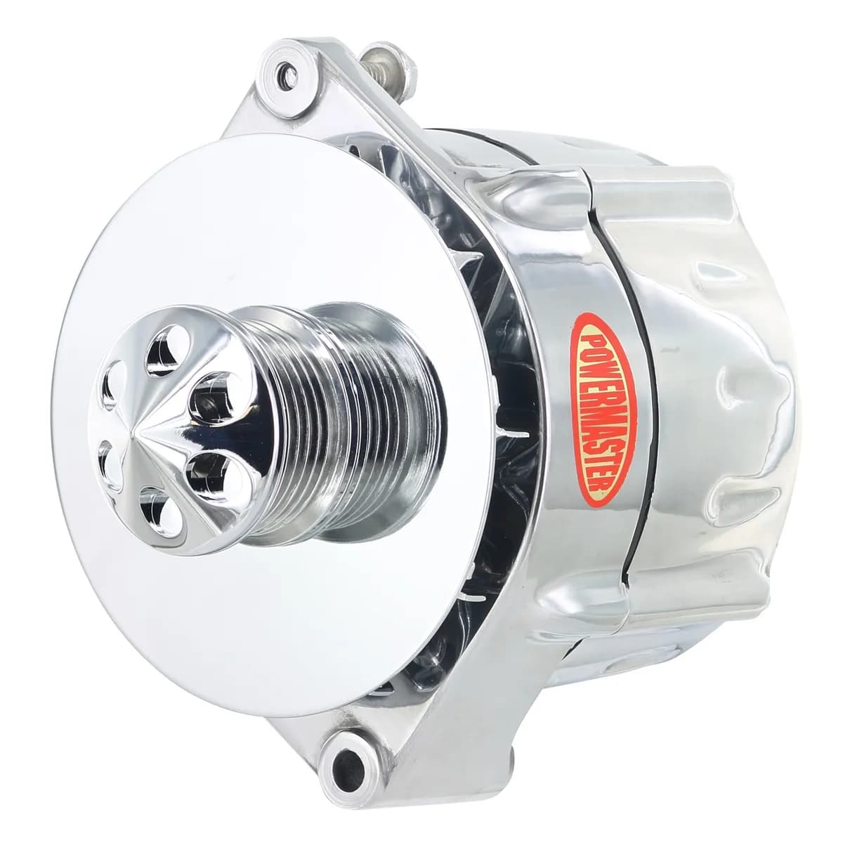 Smooth Look™ Alternator; 12si; 100 Amp; 75 Idle; 6 Groove Pulley; Baffle And Cone; Polished;